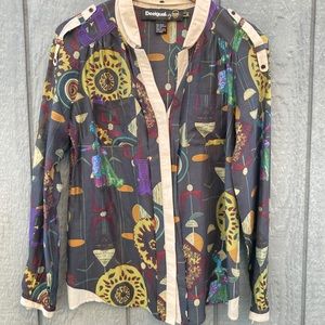 DeSigual by Christian Lacroix Abstract Blouse